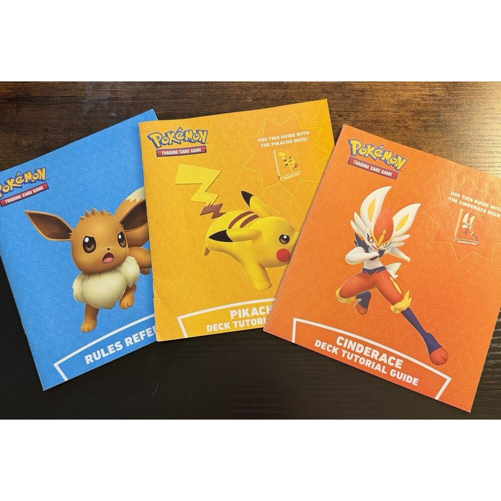 Pokemon TCG Battle Academy Lot Of 3 Deck Guides / Rulebook Reference